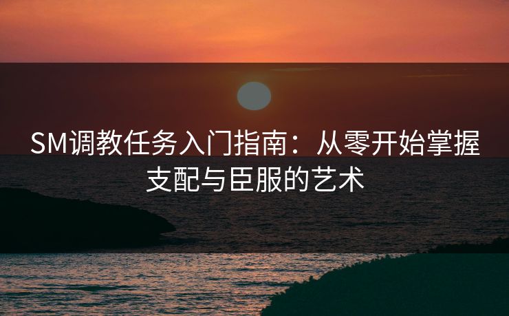 SM调教任务入门指南：从零开始掌握支配与臣服的艺术